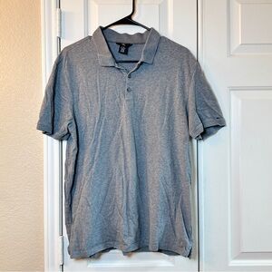 Calvin Klein Men's‎ Gray Polo Shirt Short Sleeved Top, Sz L